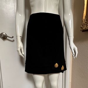Versace Medusa skirt gold Greek key Medusa buttons elegant skirt
